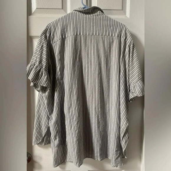 Anthropologie Mave Betty oversized Fit Button down short sleeve size XS-S - Picture 7 of 8